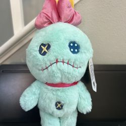 Lilo and Stitch Scrump Plush 25cm Standing Version Cute Green Doll with Bow