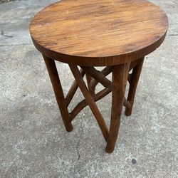 Wooden Side Table Or Plant Stand 