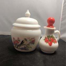 Vintage Avon Jar Dishes 
