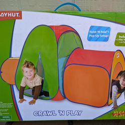 PLAYHUT Crawl N Play Pop-Up Play Tent and Tunnel