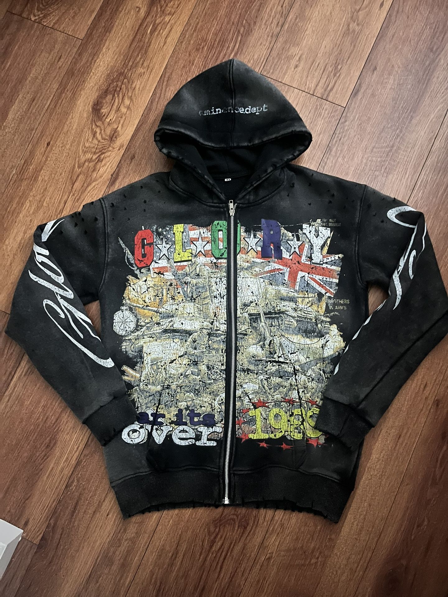 Heavyweight Zip Up Hoodie - Black