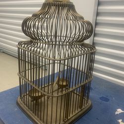 Vintage Brass Bird Cage 