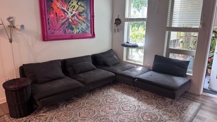 Ikea SÖDERHAMN modular sofa Dark Gray Sectional Sofa with Chaise