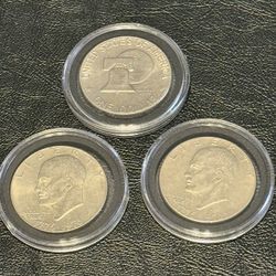 1976-D Type 2 Eisenhower Bicentennial Dollar (1(contact info removed)) VG-Ex Circulated Condition