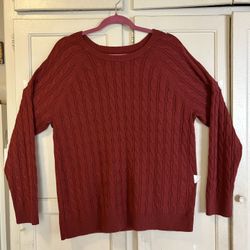 Croft And Barrow cable Knit Sweater Preppy Sz Large 