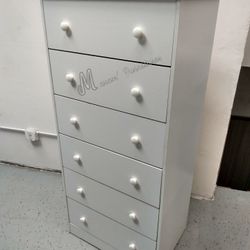 White Tall Bedroom Dresser!