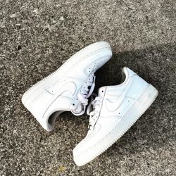 All white Air Force Ones Size 8.5