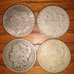 Morgan And Liberty Silver Dollars 