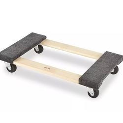 ULINE Standard Hardwood Carpet End Dolly - 3" Casters, 600 lb Capacity