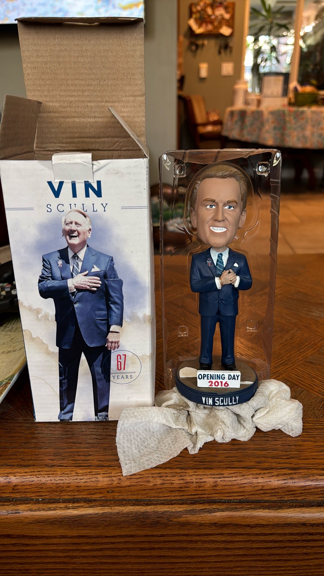 Rare Opening Day Vin Scully Bobblehead