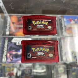 Pokemon Ruby GBA Authentic $100-$120 Each Gamehogs 11am-7pm Open Fathers Day 