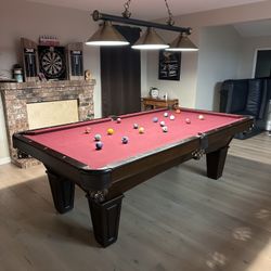 Brunswick Pool Table + Storage + Cues + Balls