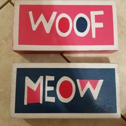 Woof meow dog cat pet decor