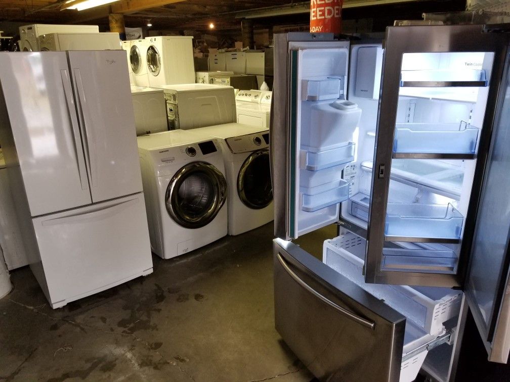 Blow Out Sale Warehouse Full Of Nice Like Brand New Washer Dryer Fridge Stove Oven Stackable Free Warranty Only 65for Financing 90day TO Pay