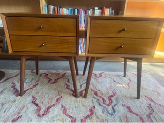 2 West Elm Mid-Century nightstands