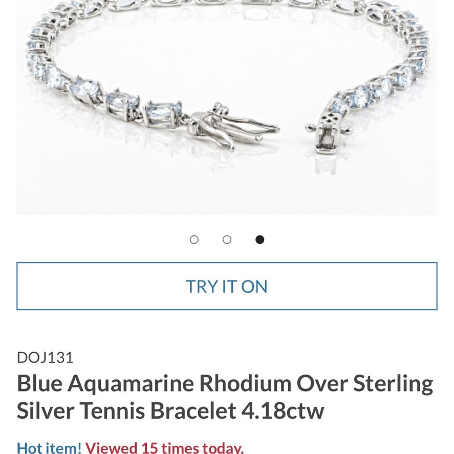 Aquamarine Rhodium 4.18 Ct Bracelet In Sliver