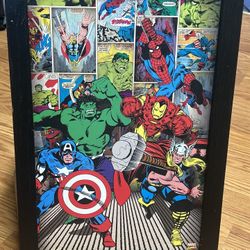 THE AVENGERS 18 x 14 Marvel Panel Collage Poster Framed