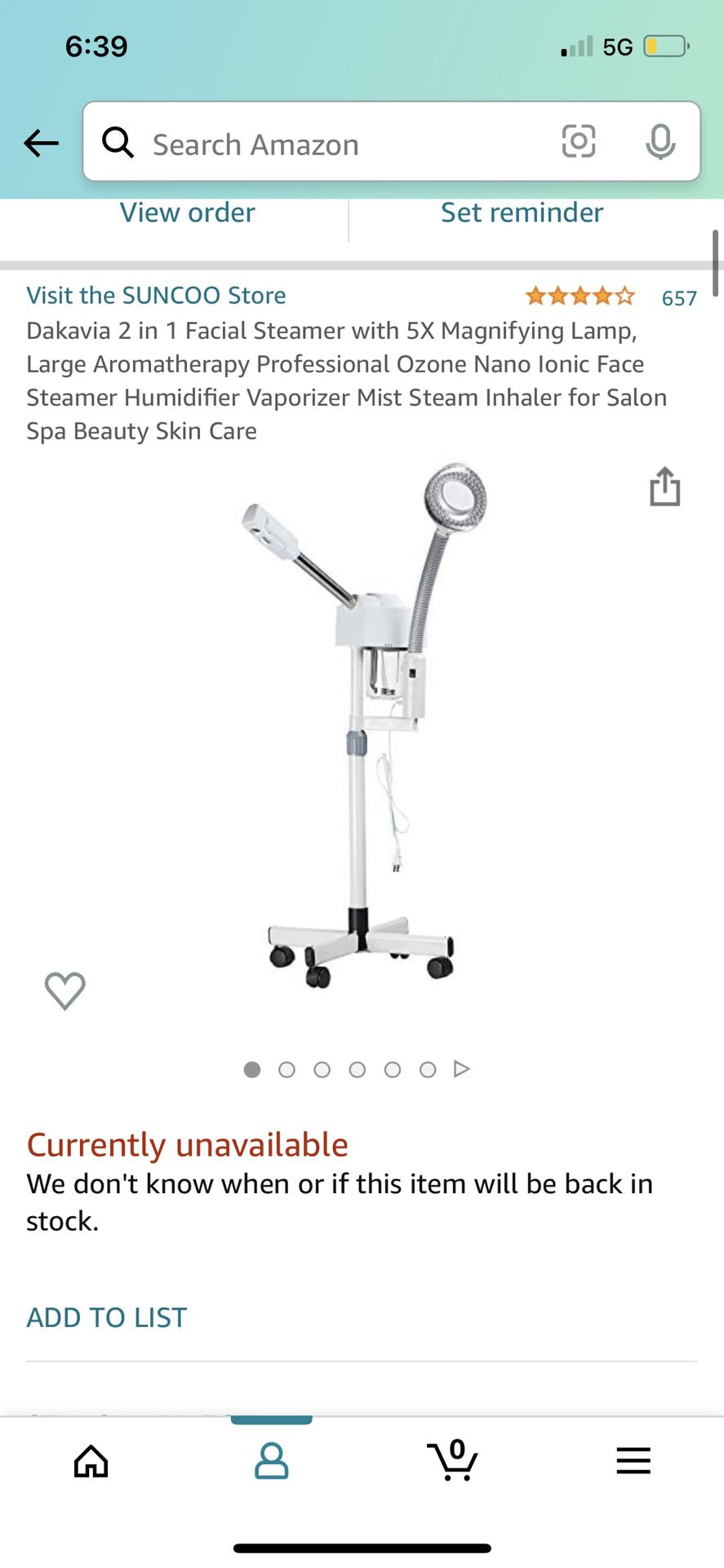 2 in 1 facial steamer and led light 