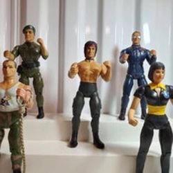Vintage Rambo 1985 Action Figures Toy Lot of 5