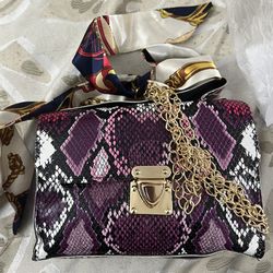 Mini Snakeskin Pattern Handbag