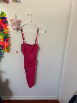 Pink Forever 21 Scrunched Dress