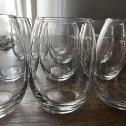 10 Stemless Wine Glasses