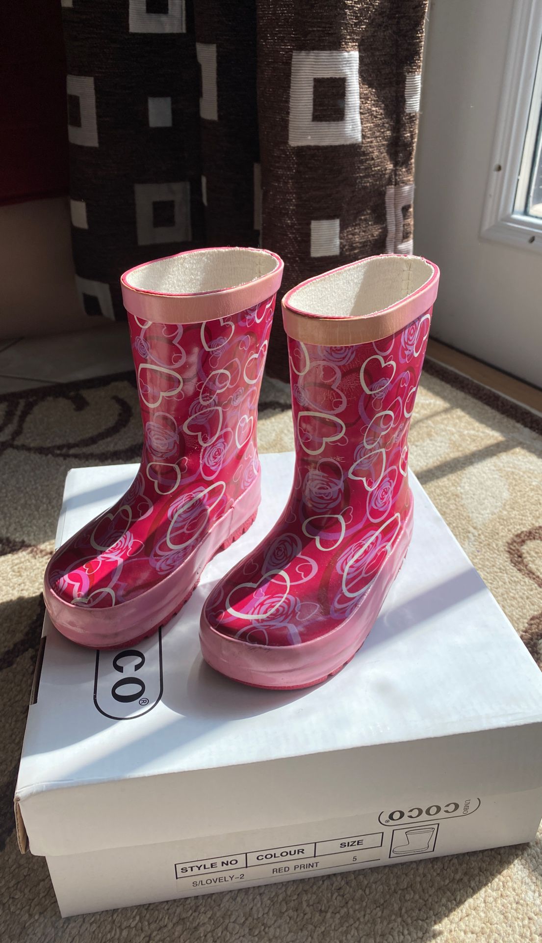 Baby Girls Coco Rain Boots size 5