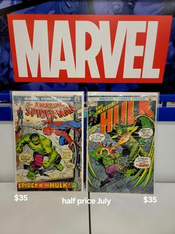Marvel  highly collectible bronze aged comic books