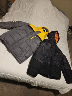 Used Two Kids Puffer Jackets with Hoods