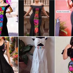Vestidos Bordados Méxicanos - Beautiful Mexican Dresses  - Precios Varian - Prices Vary