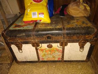 Really Creepy Authentic Old Trunk Artifact