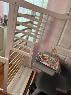 White Wood Kids  Bed Frame