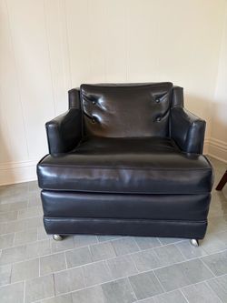 Vintage leather accent chairs (2)