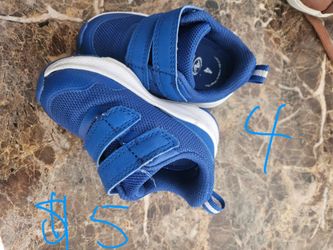 Toddler Blue Velcro Sneakers Size 4
