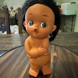 Vintage Hawaiian Doll With Surprised Face