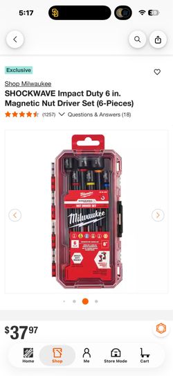 Milwaukee nut drivers