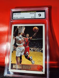1996 TOPPS Basketball MICHAEL JORDAN #139 CHICAGO BULLS HOF UCG 9 MINT