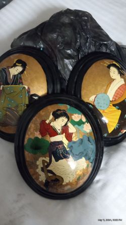 Hand-painted Geisha Girls Vintage