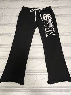 Victoria Secret PINK Sweatpants Boyfriend Wide Leg Pants; Size LG