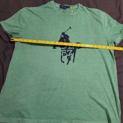 Polo Ralph Lauren Classic Big Pony T-Shirt, - Men's Large (L) - Raft Green