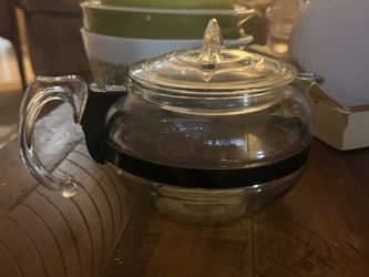 Vintage Older PYREX Glass  6 Cup 8126 B TEAPOT Tea Pot Kettle w/ Lid Smoke Grey