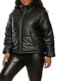 Faux Leather Puffer