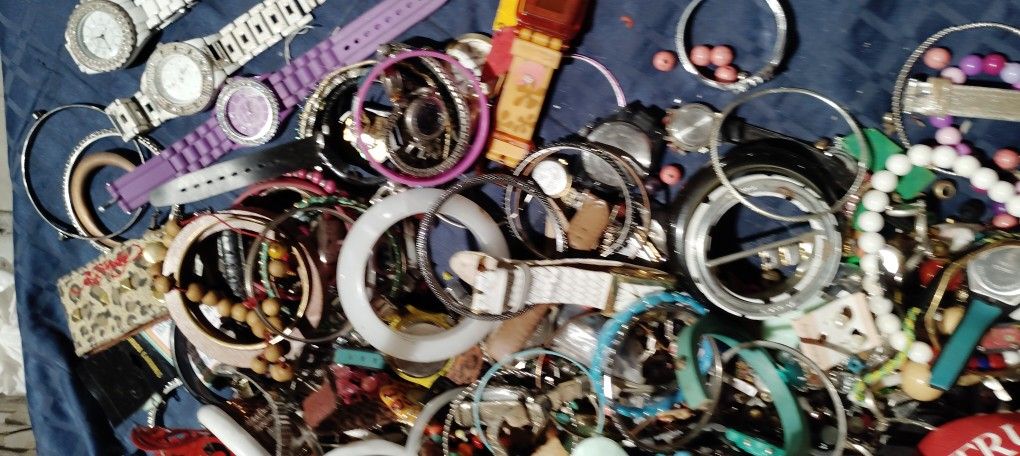 Lot Of Jewelry $$$ Best Offer Takes It!!Watches,Bracelets