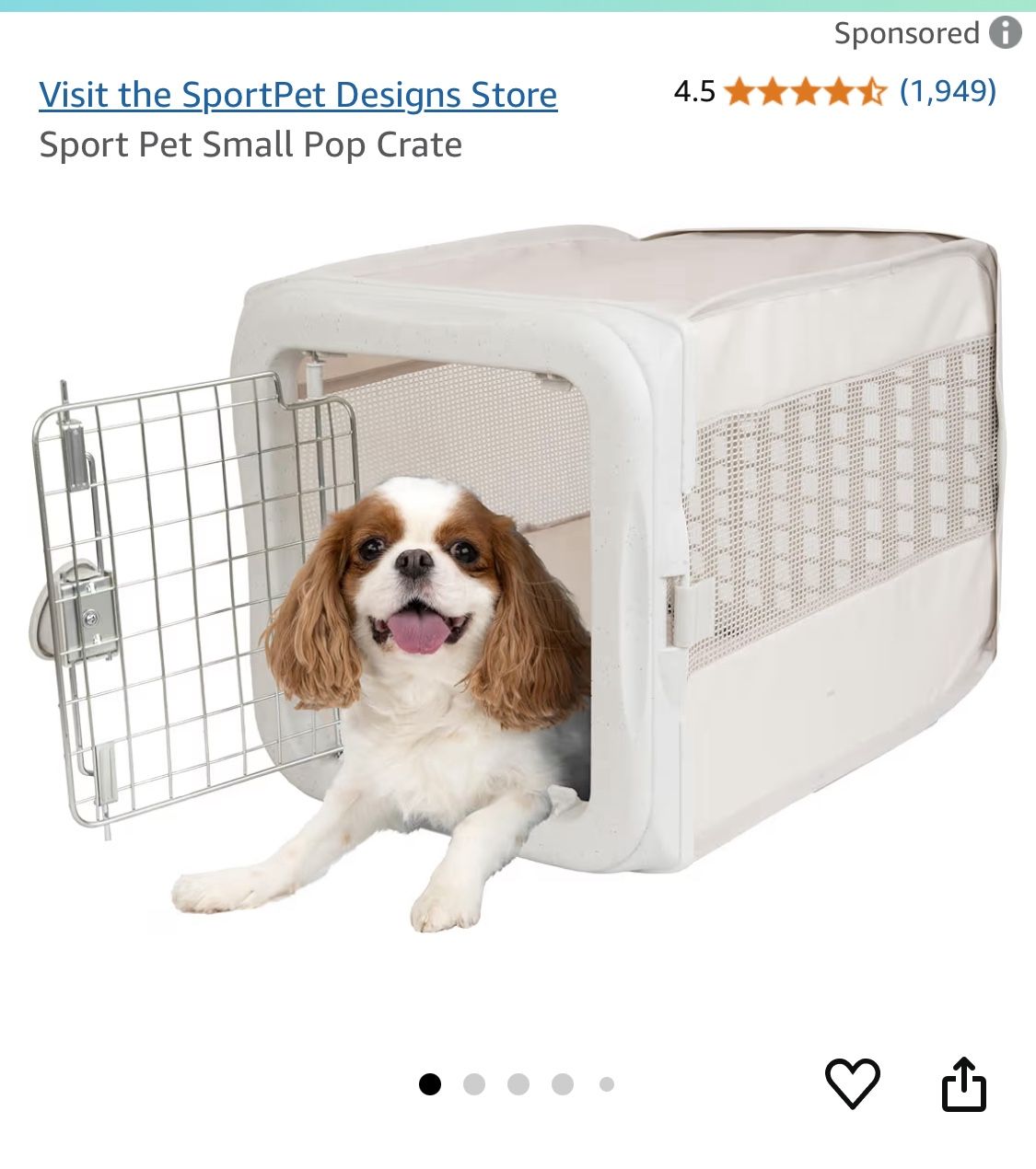 Sportpet Small Pop-Crate For Pets Up To 25 Lbs
