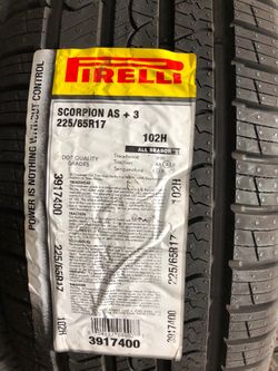 Brand New Tires (1) Pirelli Scorpion A/S Plus 3 (225/65R17) (Single) ($126)
