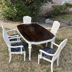 Dining Table With Leaf And Chairs 
