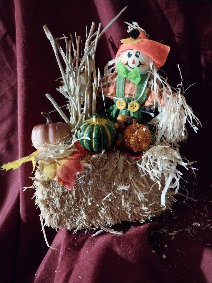 Straw Bale Scare Crow