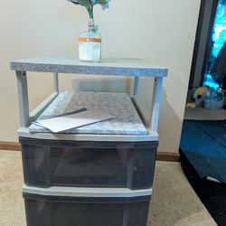 Plastic Storage Drawer with Tabletop