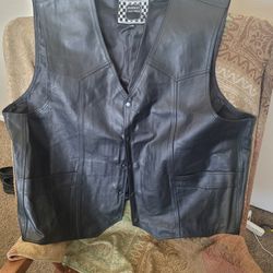 Leather Bikers Vest
