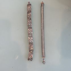 Vintage Art Deco Sterling Silver Bracelets 